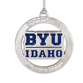 BYU Idaho Dark Blue Silver Ornament by Fan Frenzy Gifts Officially Licensed NCAA